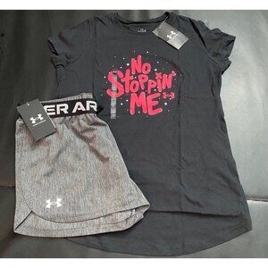 NWT Under Armour Athletic Set Girls Youth Size Large